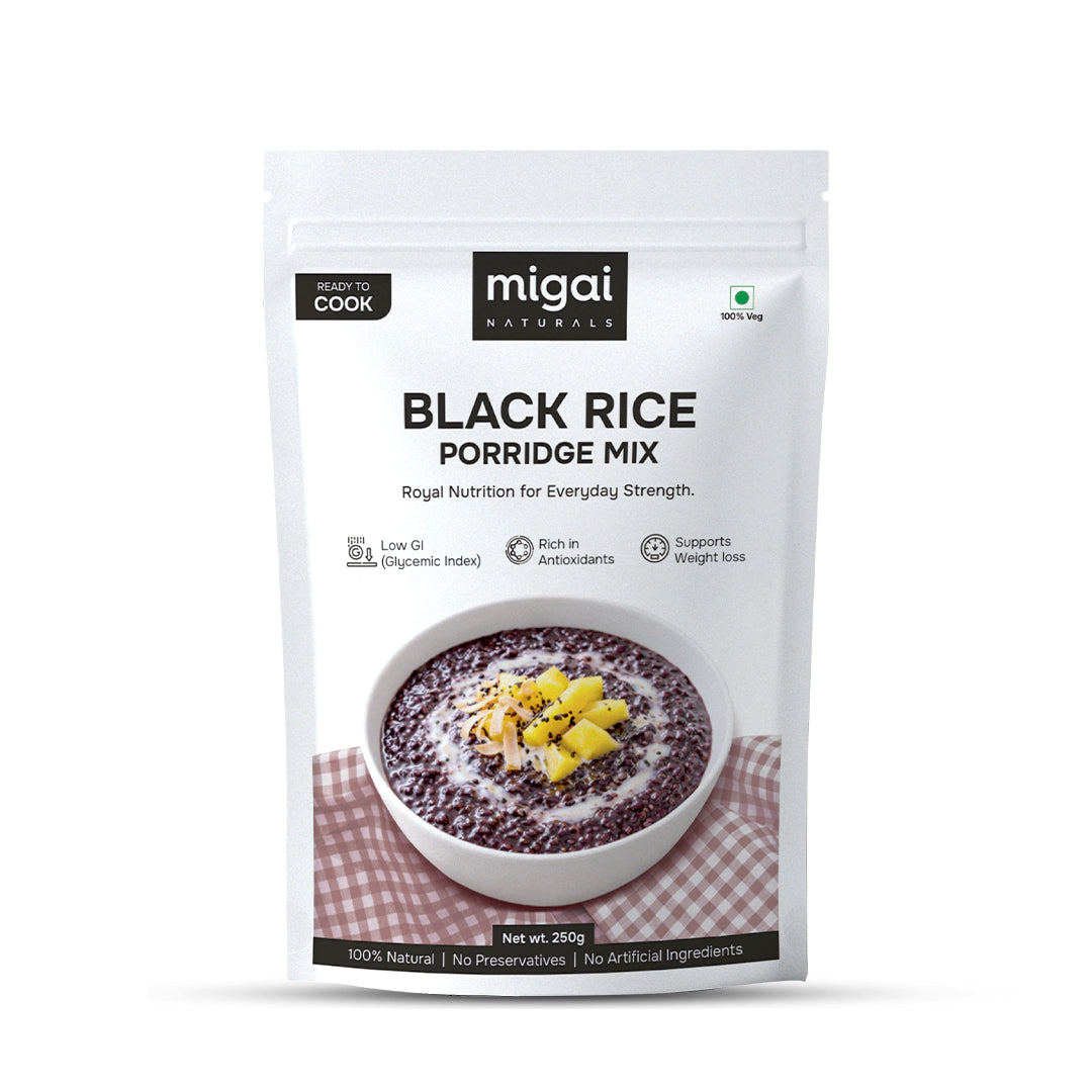 Black Rice with Moong Dal Protein-Rich Porridge Mix