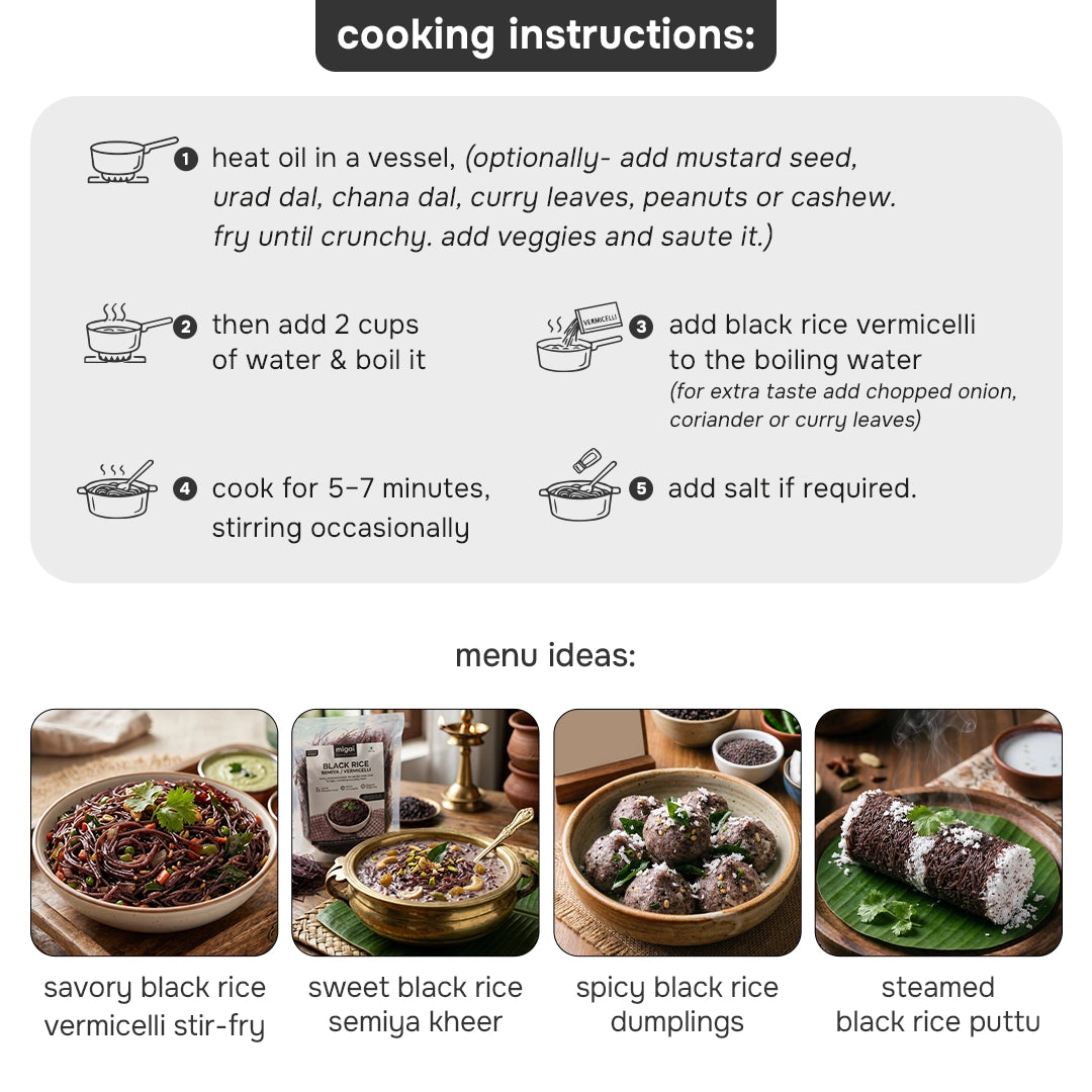 Black Rice Vermicelli/Semiya