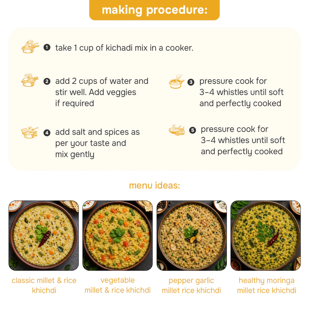 Moringa, Millet & Rice Kichadi Mix