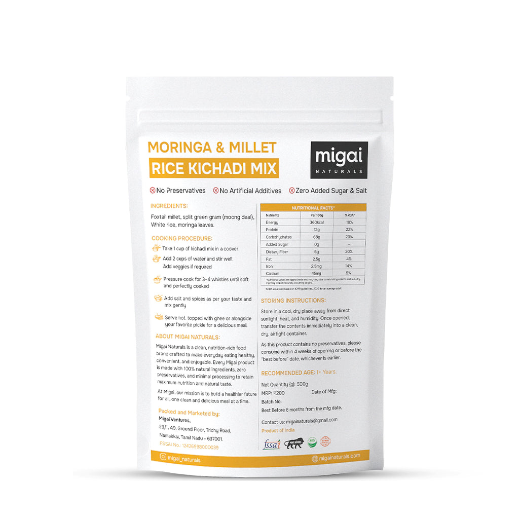 Moringa, Millet & Rice Kichadi Mix