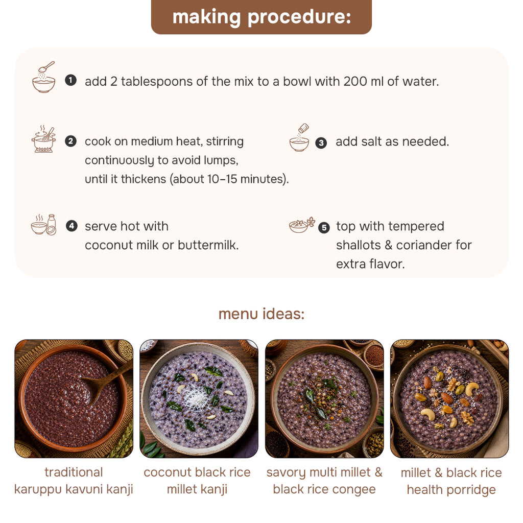 Multi Millet & Black Rice Porridge Mix