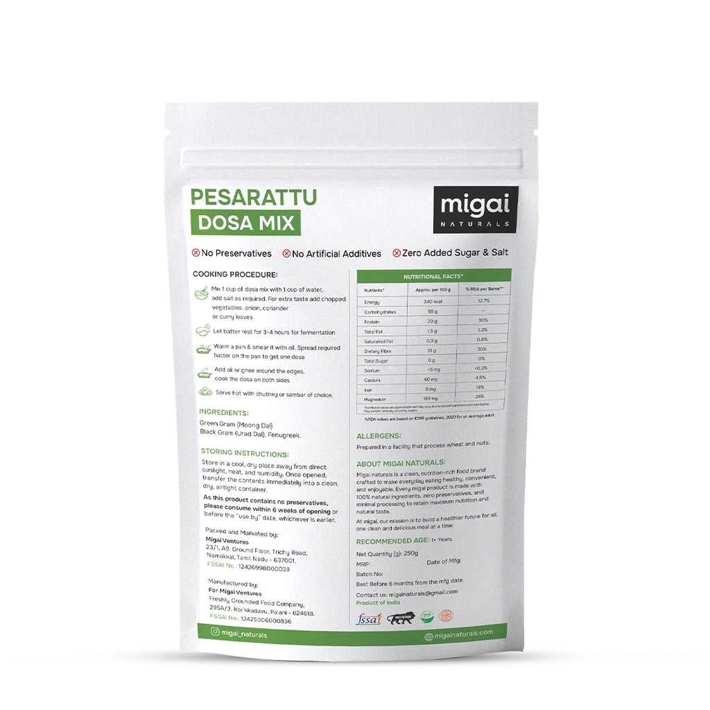 Pesarattu High Protein Dosa Mix