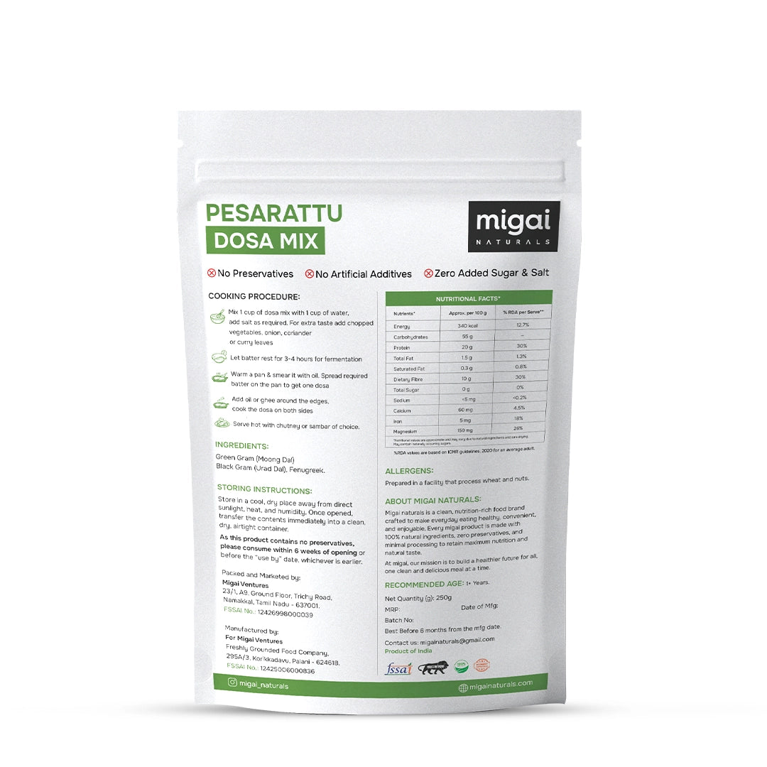 Pesarattu High Protein Dosa Mix