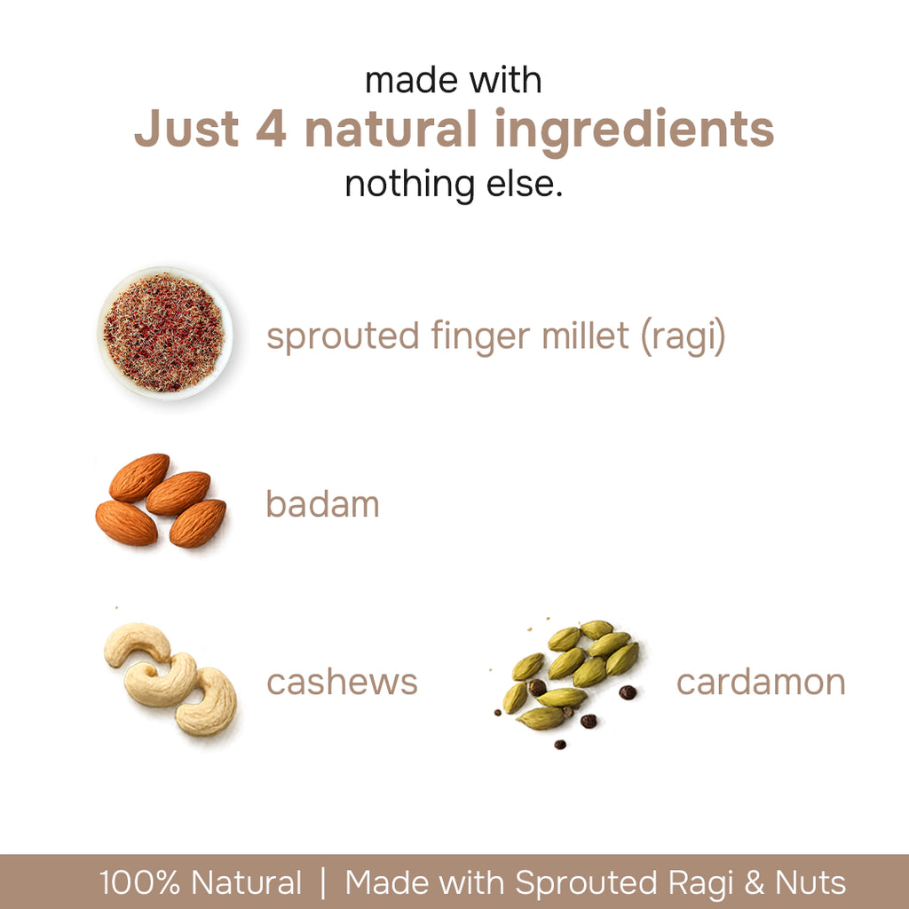 Sprouted Ragi with Nuts Malt