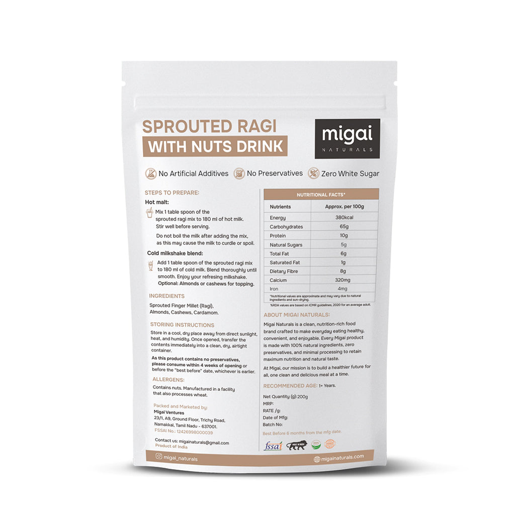 Sprouted Ragi with Nuts Malt