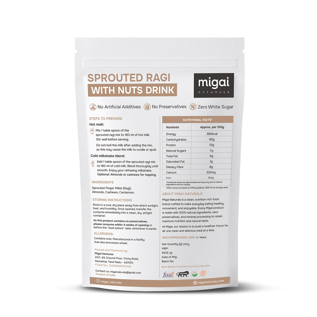 Sprouted Ragi with Nuts Malt